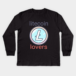 Litecoin lovers: Pastel Litecoin Devotee Symbol Kids Long Sleeve T-Shirt